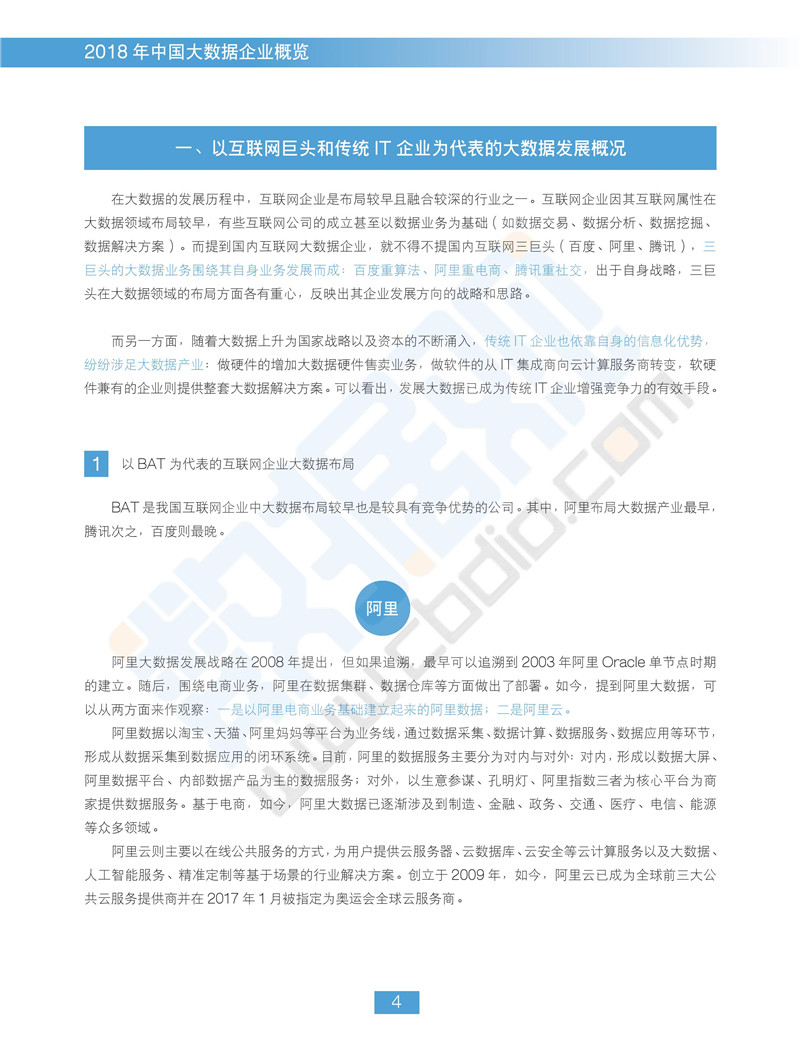 《2018中國(guó)大數(shù)據(jù)企業(yè)報(bào)告》出爐 一覽行業(yè)群像