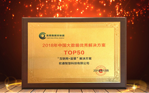 軟通智慧“互聯(lián)網(wǎng)+監(jiān)管”解決方案登“2018中國大數(shù)據(jù)優(yōu)秀解決方案TOP50”榜單