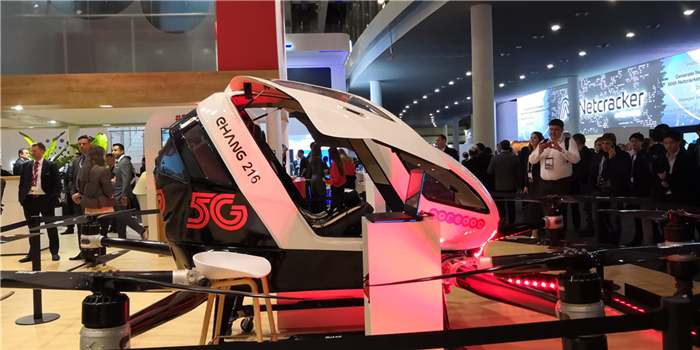 卡塔爾電信運(yùn)營(yíng)商oredoo展示的5G空中出租車(chē)